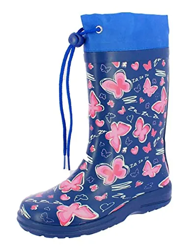 Beck Mädchen Blue Summer Gummistiefel, Blau, 33 EU - Gummistiefel aus strapazierfähigem Gummi, ideal für nasse Tage und Spiel im Freien.