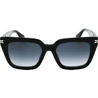 Marc Jacobs MJ 1083/S Sonnenbrille - Sonnenbrillen für Damen, stilvolle schwarze Acetat-Rahmen im rechteckigen Design, ideal für jedes Outfit und perfekten UV-Schutz.