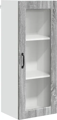 vidaXL Küchenwandschrank Graues Sonoma 40 x 31 x 100 cm - Küchenunterschrank aus hochwertigem Holzwerkstoff, ideal für stilvolle und praktische Aufbewahrung in der Küche mit 3 robusten Regalen und modernem Design.