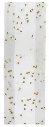 Stollenbeutel PP - Sterne - 20x7x34cm 10er