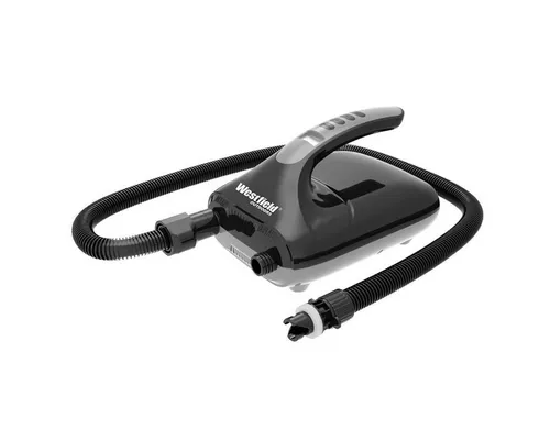 WESTFIELD Elektrische Luftpumpe mit Druckanzeige - Perfekte Lösung für schnelles Aufpumpen! Der 12-V-Kompressor mit digitalem Manometer macht das Aufblasen von Zelten und mehr zum Kinderspiel.