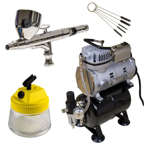 Fine Art - Airbrush Set 12 - Iwata HP-C Plus und Sparmax TC-610H-n Kompressor