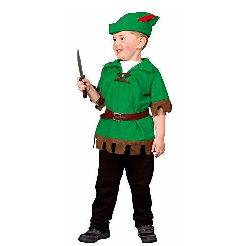 Festartikel Müller Robin Hood Kinderkostüm, bestehend aus: Oberteil, Mütze, Gürtel, Größe: 116/128, 118.724.22