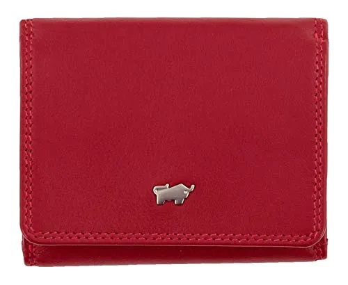 Braun Büffel Geldbörse GOLF 2.0 - Herren-Geldbörse aus 100% Leder, stilvolles rotes Design mit Druckknopfverschluss