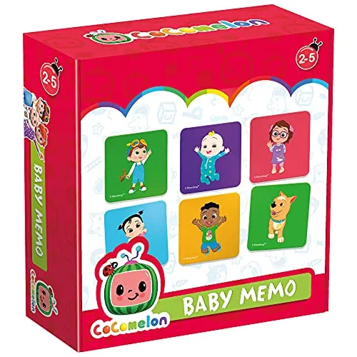 Headu CoComelon Baby Memo – 50 große Karten zur Entwicklung der Gedächtnisfähigkeiten, Lernspiele und Puzzles, Alter 2–5 Jahre