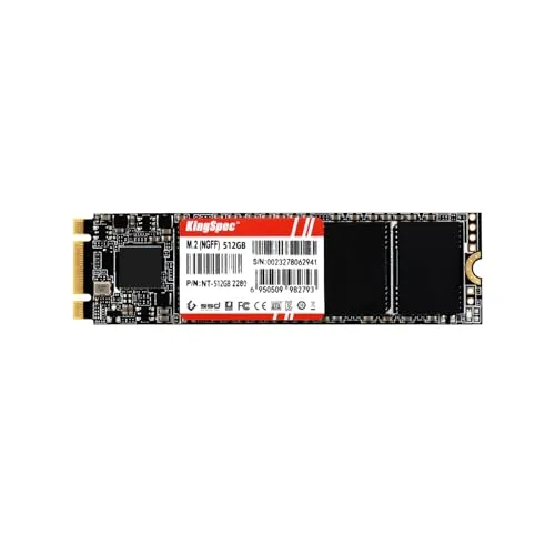 KingSpec 512GB M.2 SSD 2280, Interne Solid State Hard Drive-SATA iii 6Gb/s, M2 NGFF Disco Duro für Desktop Laptop (Lese-/Schreibgeschwindigkeit bis zu 580/520MB/s)