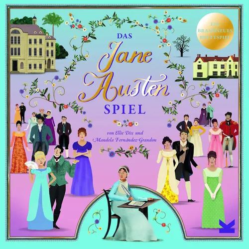 Das Jane Austen Spiel - Gesellschaftsspiel inspiriert von Jane Austens Werken, fördert Kreativität und soziale Interaktion für 2-6 Spieler.