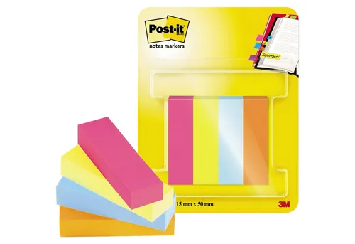 Post-it Notes Haftnotizblock Haftstreifen Page Marker 670-4-POP sortiert 4x50 Blatt