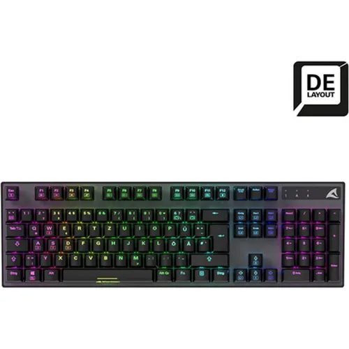 Sharkoon SKILLER SGK20 Gaming-Tastatur mit Huano Brown Switches - Tastaturen mit präzisen Huano Brown Switches für taktiles Feedback, ideal für Gamer, die Geschwindigkeit und Komfort schätzen.