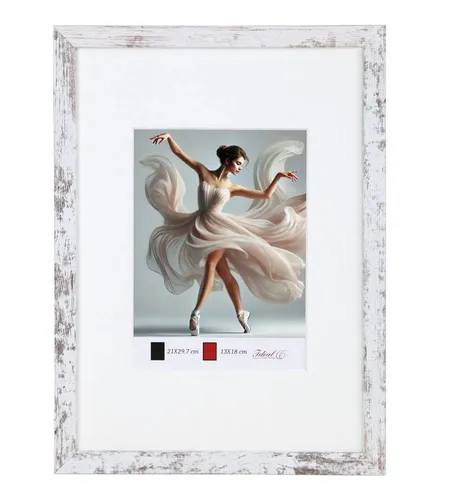 IDEAL TREND Bilderrahmen Holzbilderrahmen mit Passepartout Elegantes Design Foto Rahmen Collage, für 1 Bilder