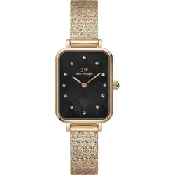 Daniel Wellington Quadro Uhr - Elegante Damenuhr in Roségold mit Kristallen - Armbanduhren für Damen, stilvolle Quadro Uhr aus doppelt beschichtetem Edelstahl mit funkelnden Kristallen und wasserdicht bis 3ATM, perfekt für jeden Anlass.