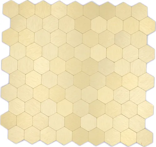 Selbstklebendes Metallmosaik Mosaikfliesen Hexagonal Gold Küchenrückwand
