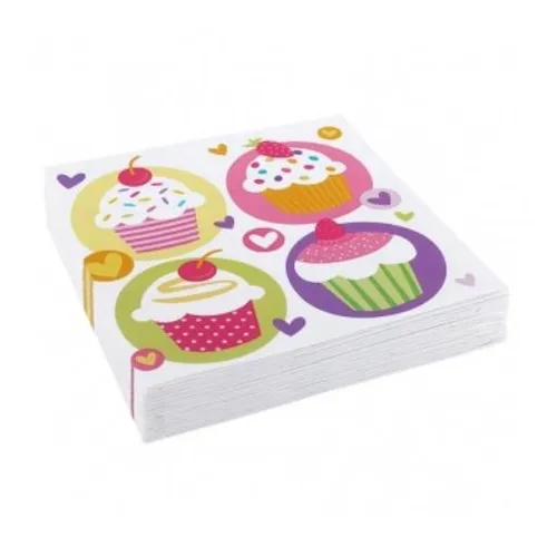 Servietten Papierservietten Cupcake Geburtstag Geburtstagsdeko Party Kinder 20
