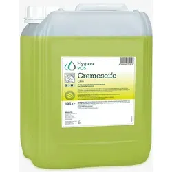 Hygiene Vos - Citro Cremeseife 10L - Seife mit mildem Zitronenduft, pH-neutral und biologisch abbaubar. Ideal für Druckspendersysteme, perfekt zur Handreinigung in Industrie, Handwerk und Verwaltung.