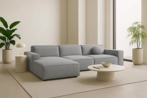 Kaiser Möbel Ecksofa Cursal L-Form - Hellgrau, Stoff Artico - Modulares L-Form Ecksofa Cursal in elegantem Hellgrau. Genießen Sie höchsten Komfort mit tiefen Sitzflächen und weichen Rückenlehnen – perfekt für entspannte Stunden. Gestalten Sie Ihr Sofa ganz nach Ihren Wünschen!