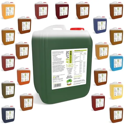 ASVita Sirup Fresh Mix Apfel-Kirsch 5L - Zuckerfreier Getränke-Sirup für Fitness und Training. Ideal für kalorienreduzierte Getränke, vegan und erfrischend im Geschmack. Perfekt für einen aktiven Lebensstil!