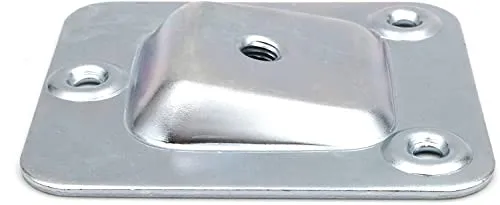 Design61 4er Set Montageplatte Schräg 10° Neigung M8 Gewinde für Sofa Tischbeine Stuhlbeine Möbelbeine Befestigung Platten Sofabeine Adapter