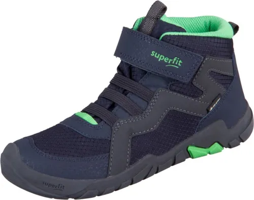 Superfit Trace Jungen Klettschuh in Dunkelblau, Größe 32 - Robuster Klettschuh für Kinder, ideal für den Winter. Mit flachem Absatz und warmem Fleecefutter bietet er optimalen Komfort und Halt bei jedem Schritt.