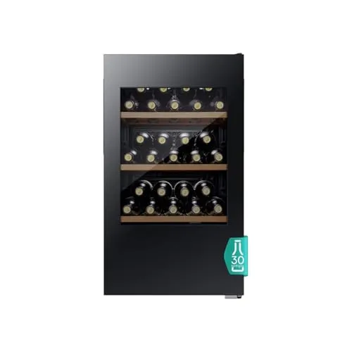 Hisense RW12D4NWG0 Weinkeller mit 30 Flaschen, Eintemperatur, UV-Glas, Holzregale, Display-Touch, LED-Beleuchtung