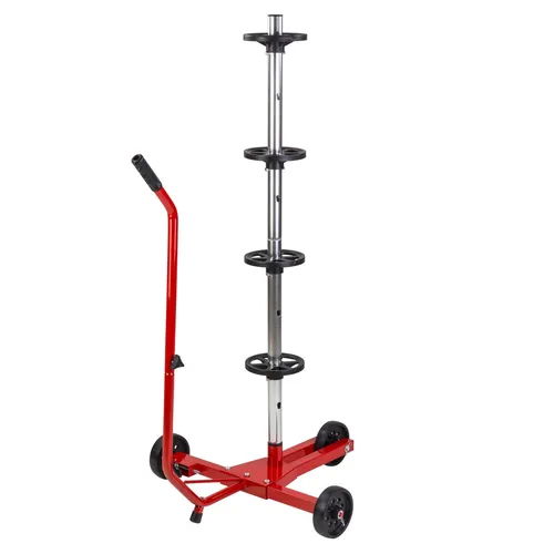 DEMA Reifenständer – Mobiler Reifenhalter für PKW - Stabiler Reifenständer für alle Reifenbreiten bis 240 mm, ideal für Werkstatt und Garage, mit einer max. Belastung von 100 kg.
