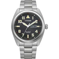 CITIZEN Herren Analog Quarz Uhr BM8560-88EE mit Titan Armband - Armbanduhren für Herren - umweltfreundliche Eco-Drive Technologie, nie wieder Batterie wechseln und 180 Tage Gangreserve für zuverlässige Zeitmessung.
