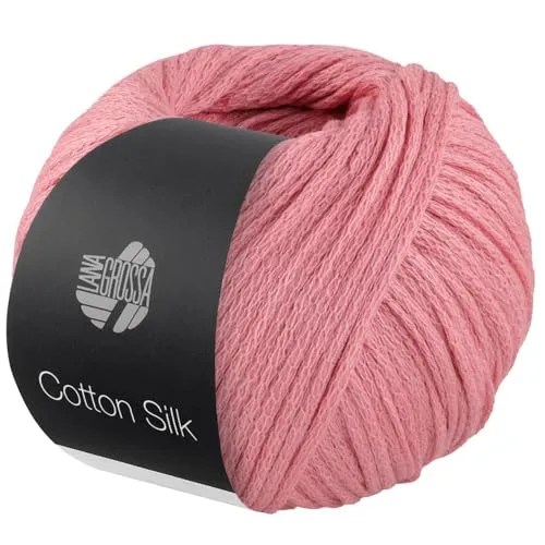 LANA GROSSA Cotton Silk | Edles Effektgarn aus Maulbeerseide gefüllt mit Baumwolle | Handstrickgarn aus 70% Baumwolle & 30% Seide | 50g Wolle zum Stricken & Häkeln | 140m Garn FB 5