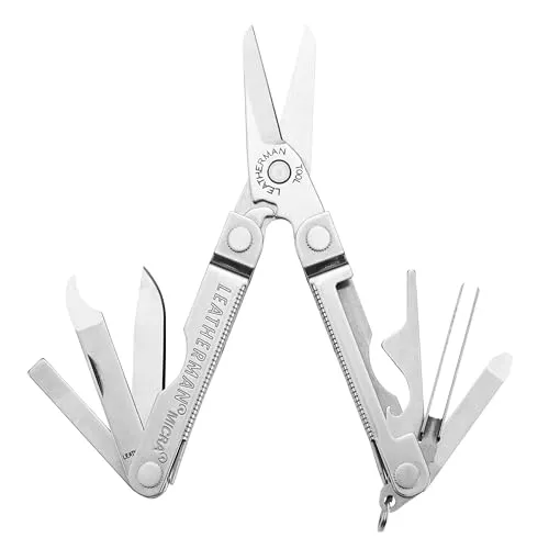 Leatherman Micra LTG64010181N Multitool - Handwerkzeuge mit 10 Funktionen, inklusive hochwertiger, federbetätigter Schere - ideal für Angler und Bastler.