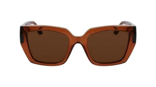 KARL LAGERFELD Unisex Adult Sunglasses KL6142S - Light Brown with Solid Brown Lens