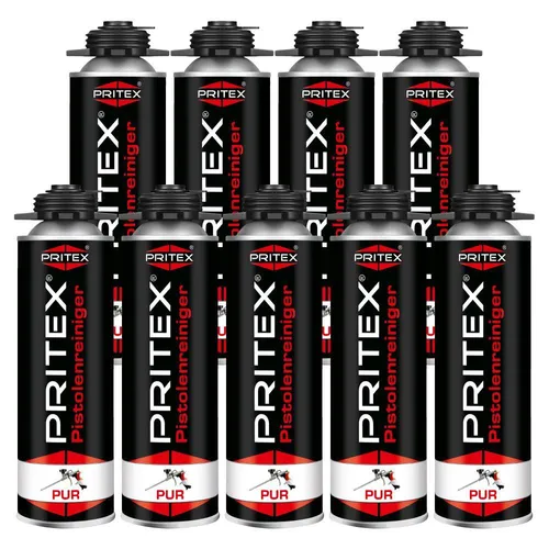 Pistolenreiniger 9 x 500 ml PU Reiniger für Schaumpistole von PRITEX