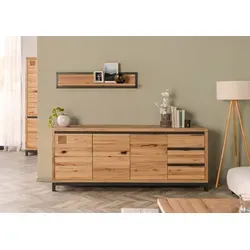 Sideboard VILLANDERS aus Kernbuche 210x45x85 natur geölt