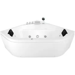 Whirlpool Pool Badewanne W20-TH-SC 140x140cm - Sanitäranlagen & Zubehör mit aktiver Schlauch-Reinigung und leistungsstarker Wassermassage für entspannende Wellnessmomente zu zweit.