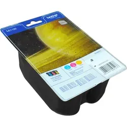 Brother Tinten LC-1100RBWBPDR Multipack - 3-farbiges Original-Tintenpatronen-Set für Brother Drucker, hohe Kapazität und brillante Druckqualität