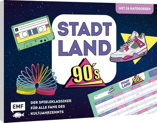 Stadt, Land, 90s - Der Spieleklassiker für alle Fans des Kultjahrzehnts | Spiel