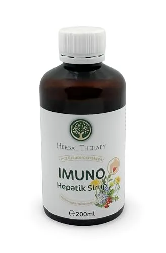 Herbal Therapy Hepatik Sirup, Kräuterextrakte, Leberkur, Entgiftung der Leber, 200ml