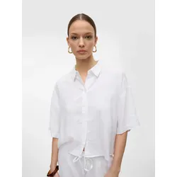 VMLINN 2/4 Short Shirt WVN NOOS - Damen-Blusen mit Button-down-Kragen, mühelose Eleganz mit lockerem Schnitt und halbärmeligem Design für ultimativen Komfort und einen schicken Touch.