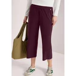 Cecil High Waist Wide Leg Hose im Loose Fit Grape Red von CECIL