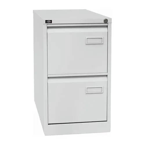 BISLEY Light Hängeregistraturschrank, einbahnig, DIN A4 - Schubladen für das Heimbüro, robust aus Stahl mit 2 HR-Schubladen, abschließbar und 100% Schubladenauszug für optimale Sicherheit und Funktionalität.