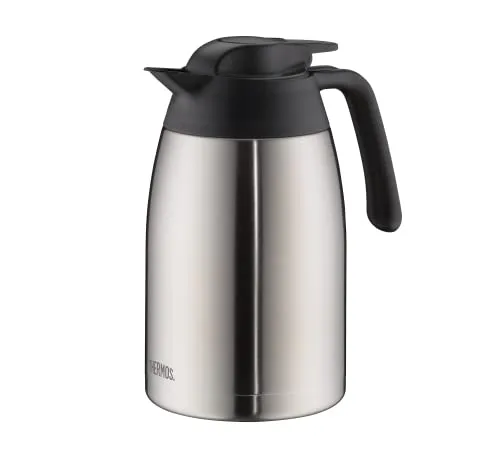 THERMOS THV 1,50l - Edelstahl Thermoskanne - Thermobehälter mit 12 h heiß / 24 h kalt Isolierleistung, absolut dicht und spülmaschinenfest für optimalen Genuss unterwegs.