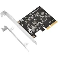 SilverStone ECU07 - USB-Adapter PCIe 3.0 x4 Low-Profile, 2x USB 3.2 Gen 1 Anschlüsse und kompakte Bauweise für optimale Erweiterung