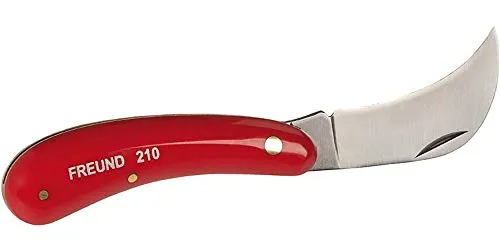 FREUND VICTORIA 815638 Gartenhippe - Mehrzweckgärtnermesser - Gartenmesser mit einer Gesamtlänge von 180 mm, ideal für präzises Arbeiten im Garten und vielseitige Anwendungen.
