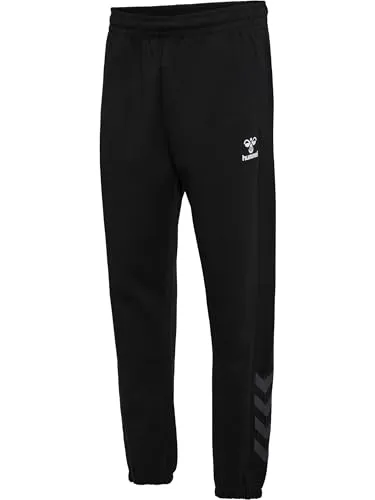 hummel hmlTravel Sweatpants S - Bequeme Sweatpants aus 65% Baumwolle und 35% Polyester, ideal für Handball und Freizeit, Größe S, Farbe Schwarz.