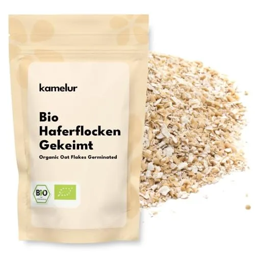 Kamelur 500g BIO Haferflocken gekeimt, gekeimte Haferflocken BIO, ohne Zusätze