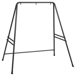 Outsunny Hängesesselgestell - Schwarz, 178L x 143B x 180H cm - Hängemattengestelle für Balkon, Garten oder Wohnzimmer - robust, wetterfest und einfach zu montieren für entspannte Stunden im Freien.