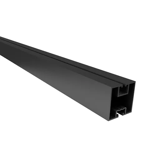 doitBau -2 Stück Montageschiene 2,4x0,4x0,4 m schwarz für Solarmodule | PV Modul Halterung | Effektive Balkonkraftwerk Halterung | Langlebige Schienen für Solarmodule | Aluprofil für Photovoltaik