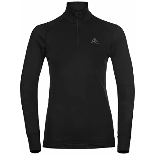 Odlo Damen Active Warm Eco Funktionsunterwäsche Langarm Shirt - Funktionsunterwäsche für aktive Frauen, wärmend und atmungsaktiv mit taillierter Passform, ideal für Wintersport und Freizeitaktivitäten.