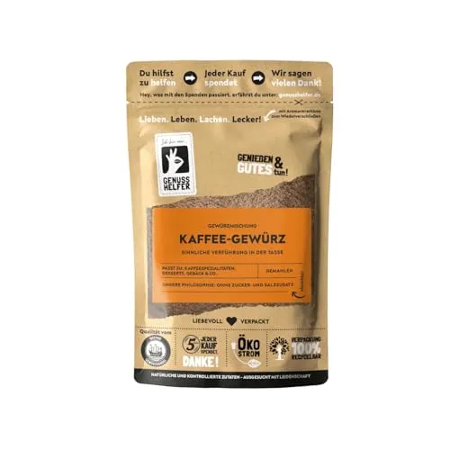 Bremer Gewürzhandel Kaffeegewürz, gemahlen – Exotisches Aroma für Kaffee & Kakao, 10 x 50g - Verleihen Sie Ihrem Kaffee und Kakao mit dieser aromatischen Gewürzmischung das besondere Etwas. Eine köstliche Kombination aus Kardamom, Zimt und Nelken sorgt für genussvolle Momente in Ihrer Tasse.