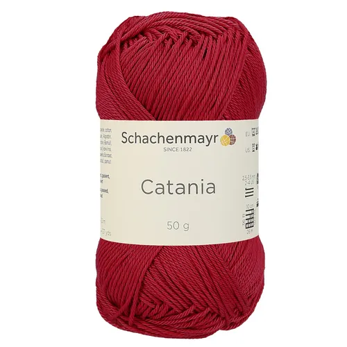Schachenmayr 50 Gramm Schachenmayr Catania Farbauswahl Bastelgarn, 125 m rot