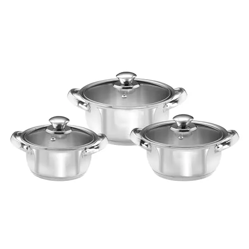 KING Topf-Set Silver Line, Edelstahl 6-tlg.