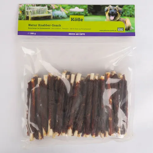 Natur Knabber-Snack für Hunde, Kaustange im Entenmantel, 500 g