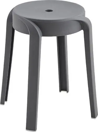 HOME DELUXE Stapelhocker NIVO (6 St) – Rund, Grau